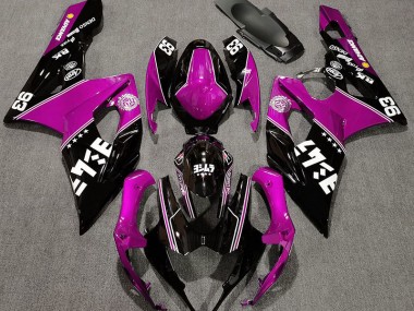 Rosa Lucido & Nero Personalizzato 05-06 Suzuki GSXR 1000 Carene Moto