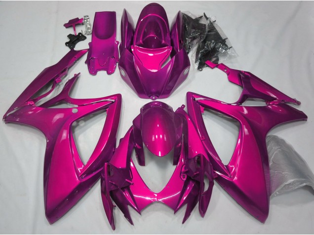 Rosa Lucido Tinta Unita 06-07 Suzuki GSXR 600-750 Carene Moto Rosa Lucido Tinta Unita 06-07 Suzuki GSXR 600-750 Carene Moto