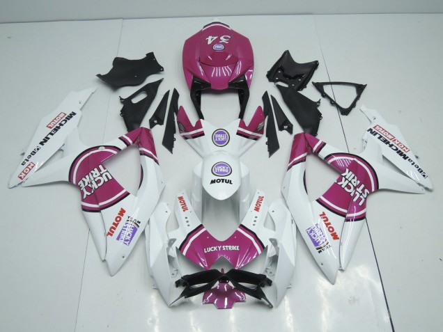 Rosa Lucky Strike 08-10 Suzuki GSXR 600-750 Carene Moto Rosa Lucky Strike 08-10 Suzuki GSXR 600-750 Carene Moto