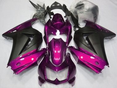 Rosa & Nero Opaco 08-12 Kawasaki Ninja 250 Carene Moto