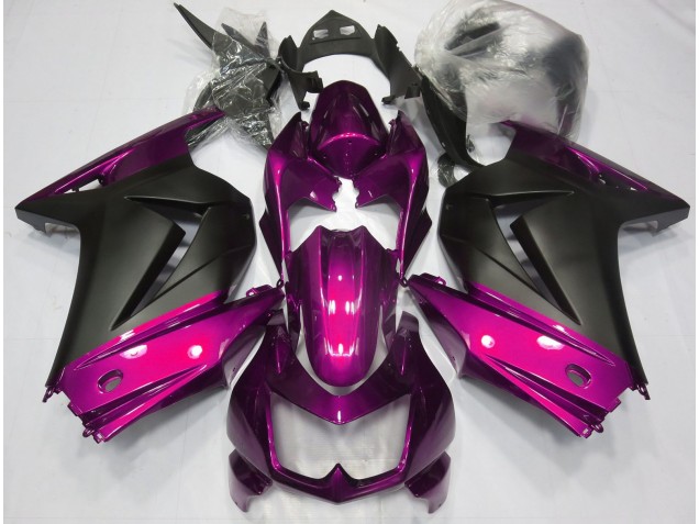 Rosa & Nero Opaco 08-12 Kawasaki Ninja 250 Carene Moto Rosa & Nero Opaco 08-12 Kawasaki Ninja 250 Carene Moto