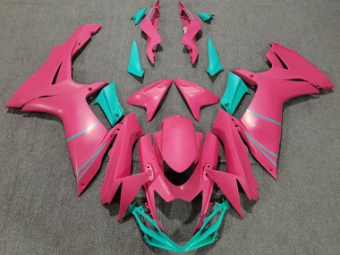 Rosa Shocking Opaco & Verde Acqua 11-24 Suzuki GSXR 600-750 Carene Moto