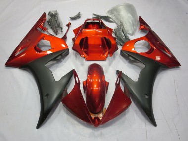 Rosso/Arancio Opaco 03-04 Yamaha R6 Carene Moto