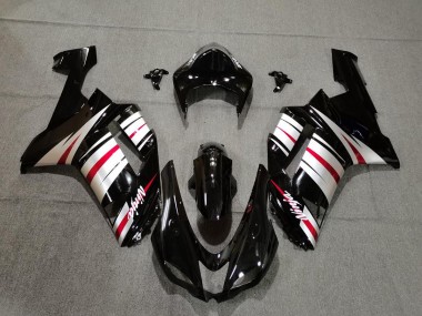 Rosso Argento & Nero 07-08 Kawasaki ZX6R Carene Moto