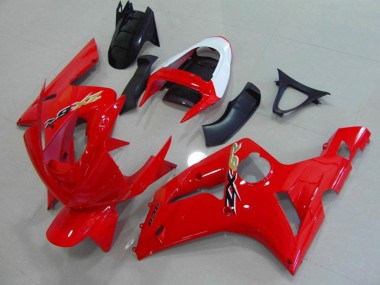 Rosso & Bianco 03-04 Kawasaki ZX6R Carene Moto