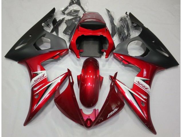 Rosso Bianco 03-04 Yamaha R6 Carene Moto Rosso Bianco 03-04 Yamaha R6 Carene Moto