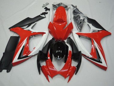 Rosso & Bianco 06-07 Suzuki GSXR 600-750 Carene Moto