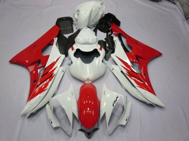 Rosso & Bianco 06-07 Yamaha R6 Carene Moto