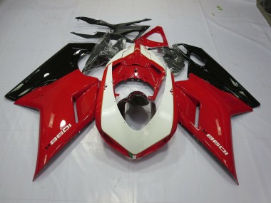 Rosso & Bianco 07-14 Ducati 848 1098 1198 Carene Moto