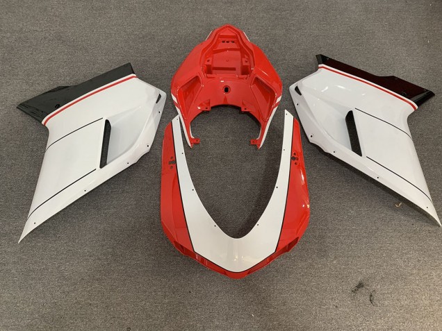 Rosso Bianco 07-14 Ducati 848 1098 1198 Carene Moto Rosso Bianco 07-14 Ducati 848 1098 1198 Carene Moto