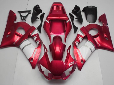 Rosso Bianco 98-02 Yamaha R6 Carene Moto