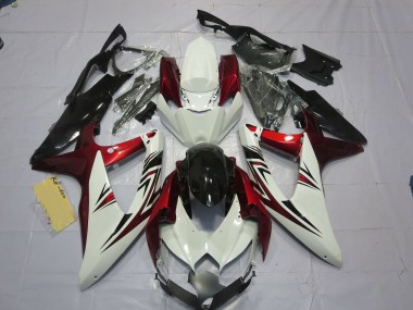 Rosso Bianco Nero 08-10 Suzuki GSXR 600-750 Carene Moto