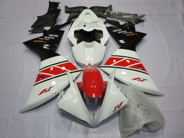 Rosso Bianco & Nero 12-14 Yamaha R1 Carene Moto Rosso Bianco & Nero 12-14 Yamaha R1 Carene Moto