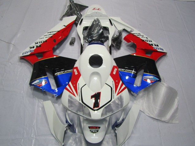 Rosso Bianco Nero & Blu 03-04 Honda CBR600RR Carene Moto Rosso Bianco Nero & Blu 03-04 Honda CBR600RR Carene Moto