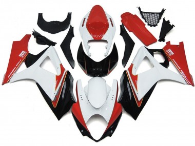 Rosso & Bianco Personalizzato Con Il Nero 07-08 Suzuki GSXR 1000 Carene Moto