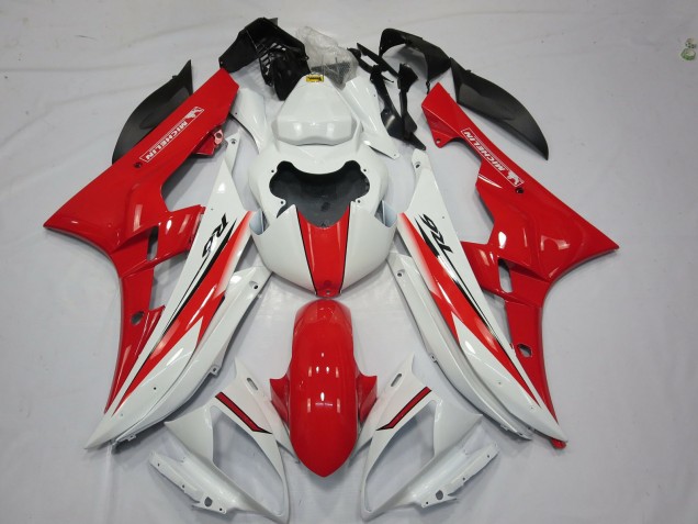 Rosso Bianco Stile OEM 06-07 Yamaha R6 Carene Moto Rosso Bianco Stile OEM 06-07 Yamaha R6 Carene Moto