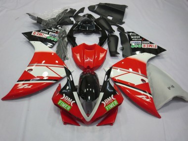Rosso Bianco Yamalube 12-14 Yamaha R1 Carene Moto