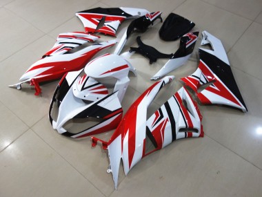 Rosso Bianco Zagg 09-12 Kawasaki ZX6R Carene Moto