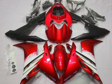 Rosso Brillante & Bianco 04-06 Yamaha R1 Carene Moto