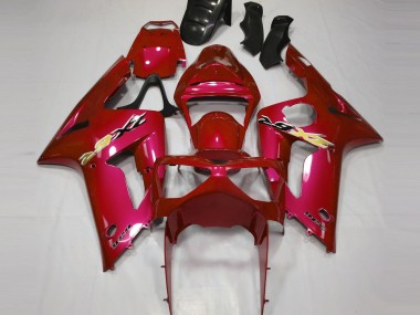 Rosso Caramella 03-04 Kawasaki ZX6R Carene Moto