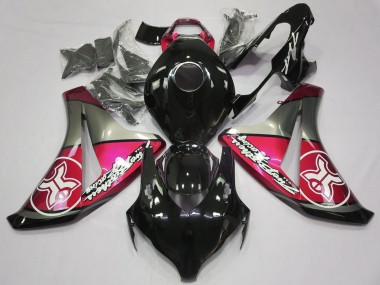 Rosso Caramella Su Nero Personalizzato 08-11 Honda CBR1000RR Carene Moto
