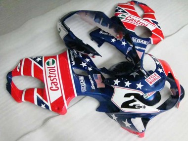 Rosso Castrol 99-00 Honda CBR600 F4 Carene Moto