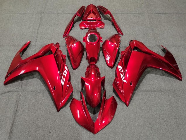 Rosso Completamente Lucido 15-18 Yamaha R3 Carene Moto Rosso Completamente Lucido 15-18 Yamaha R3 Carene Moto