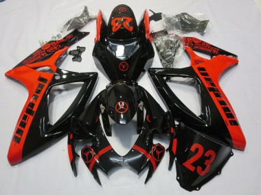 Rosso Jordan 06-07 Suzuki GSXR 600-750 Carene Moto
