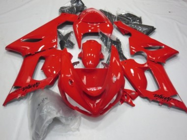 Rosso Lucido 05-06 Kawasaki ZX6R Carene Moto