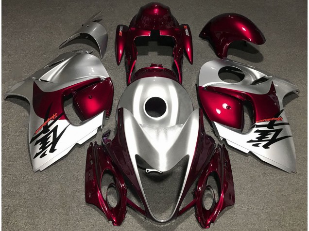 Rosso Lucido & Argento 08-20 Suzuki GSXR 1300 Carene Moto Rosso Lucido & Argento 08-20 Suzuki GSXR 1300 Carene Moto