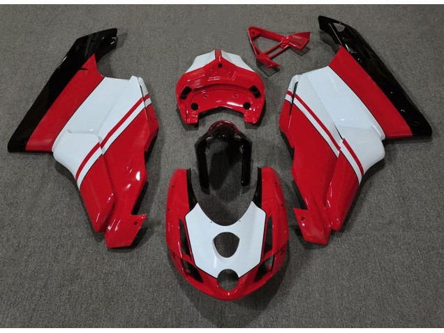 Rosso Lucido & Bianco 03-04 Ducati 749 999 Carene Moto Rosso Lucido & Bianco 03-04 Ducati 749 999 Carene Moto