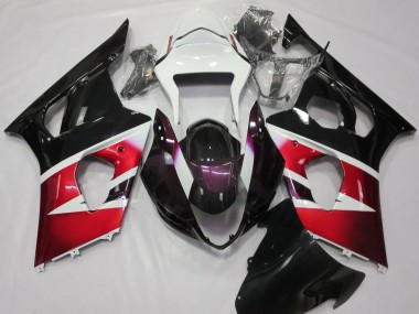 Rosso Lucido & Bianco 03-04 Suzuki GSXR 1000 Carene Moto