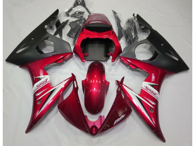 Rosso Lucido & Bianco 03-04 Yamaha R6 Carene Moto