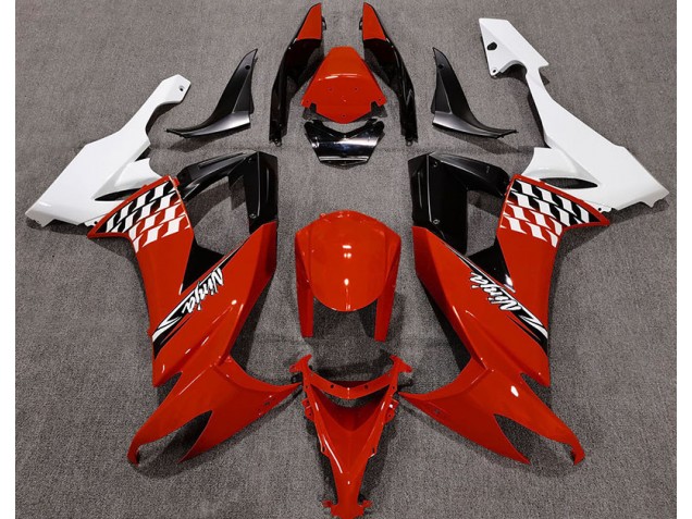 Rosso Lucido & Bianco 08-10 Kawasaki ZX10R Carene Moto Rosso Lucido & Bianco 08-10 Kawasaki ZX10R Carene Moto