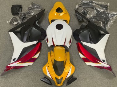 Rosso Lucido Bianco & Giallo 09-12 Honda CBR600RR Carene Moto