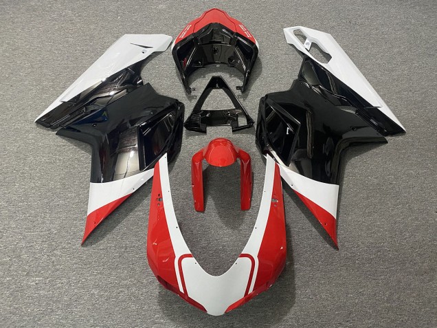 Rosso Lucido Bianco & Nero 07-14 Ducati 848 1098 1198 Carene Moto Rosso Lucido Bianco & Nero 07-14 Ducati 848 1098 1198 Carene Moto