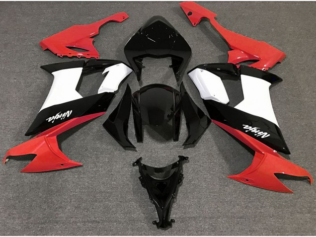 Rosso Lucido Bianco & Nero 08-10 Kawasaki ZX10R Carene Moto Rosso Lucido Bianco & Nero 08-10 Kawasaki ZX10R Carene Moto