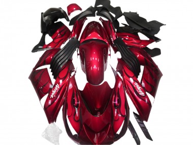 Rosso Lucido & Fiamma 06-11 Kawasaki ZX14R Carene Moto