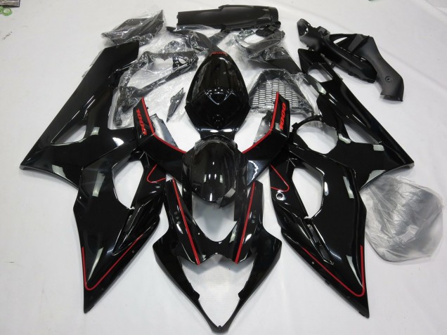 Rosso Lucido & Nero 05-06 Suzuki GSXR 1000 Carene Moto Rosso Lucido & Nero 05-06 Suzuki GSXR 1000 Carene Moto