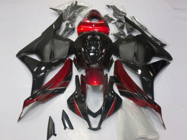 Rosso Lucido & Nero 09-12 Honda CBR600RR Carene Moto
