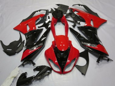 Rosso Lucido & Nero 09-12 Kawasaki ZX6R Carene Moto