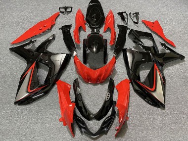 Rosso Lucido & Nero 09-16 Suzuki GSXR 1000 Carene Moto