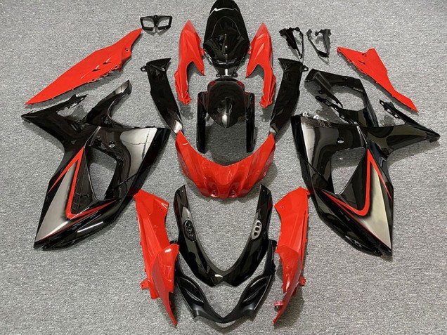 Rosso Lucido & Nero 09-16 Suzuki GSXR 1000 Carene Moto Rosso Lucido & Nero 09-16 Suzuki GSXR 1000 Carene Moto