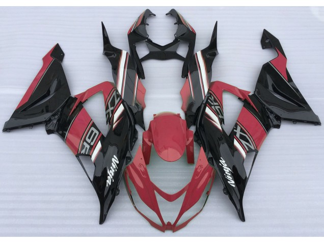 Rosso Lucido & Nero 13-18 Kawasaki ZX6R Carene Moto Rosso Lucido & Nero 13-18 Kawasaki ZX6R Carene Moto