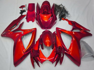 Rosso Lucido Tinta Unita 06-07 Suzuki GSXR 600-750 Carene Moto