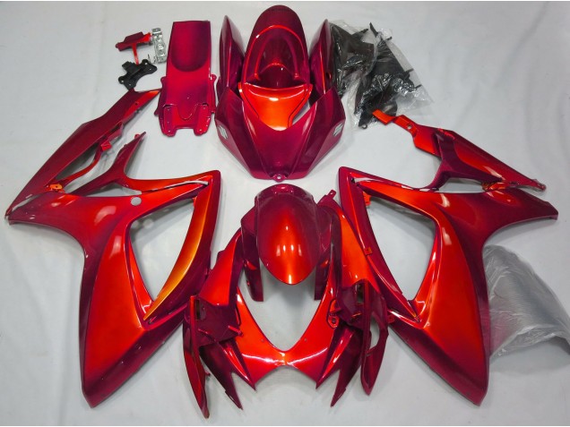 Rosso Lucido Tinta Unita 06-07 Suzuki GSXR 600-750 Carene Moto Rosso Lucido Tinta Unita 06-07 Suzuki GSXR 600-750 Carene Moto