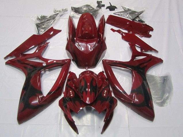 Rosso Marrone 06-07 Suzuki GSXR 600-750 Carene Moto Rosso Marrone 06-07 Suzuki GSXR 600-750 Carene Moto