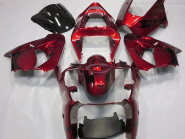 Rosso Metallizzato 00-02 Kawasaki ZX6R Carene Moto
