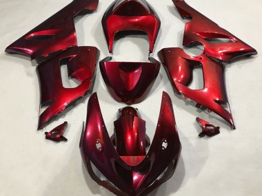 Rosso Metallizzato 05-06 Kawasaki ZX6R Carene Moto