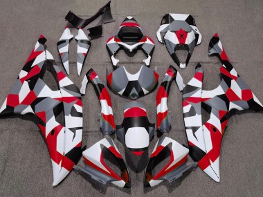 Rosso Mimetico Tinta Unita 08-16 Yamaha R6 Carene Moto